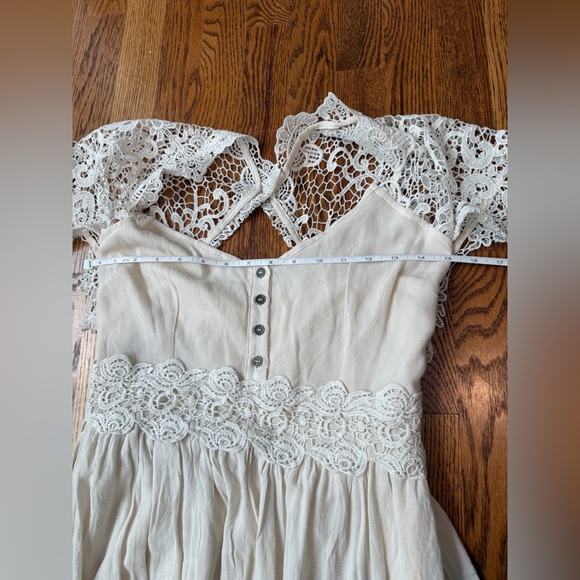 Joyfolie NWT Bohemian Anna Maxi Dress Cream w/Lace Detail Sz S - Picture 6 of 9